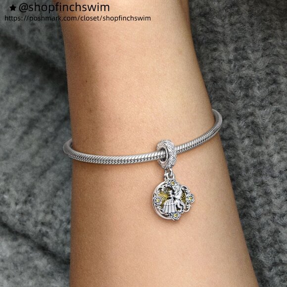 Pandora Disney Beauty and the Beast Dancing Dangle Charm - Picture 5 of 5